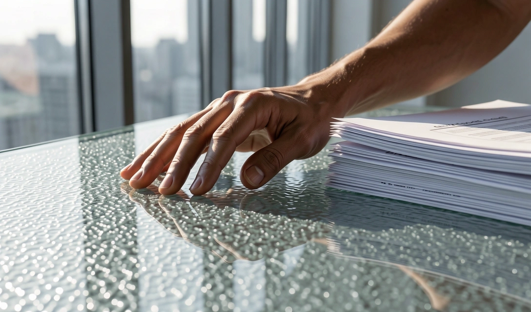 Editorial glass texture